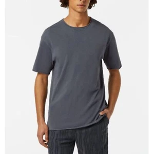 Scotch & Soda Shirt Amsterdam Men's Size L Gray Raw Edge Short Sleeve Pullover - Picture 1 of 10