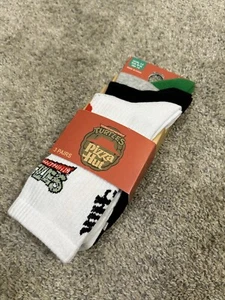 Teenage Mutant Ninja Turtles Pizza Hut Socks New in Box Size 7-9 TNMT - Picture 1 of 6