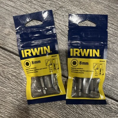 Lot Of (2)  3-pc Irwin 8mm Magnetic Nutsetters #3051020 - 1-7/8" Long, Hex Shank - Image 1 of 2
