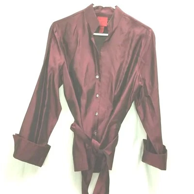 JS Collections Evening Top Jacket Blazer Rhinestone Buttons shiny metallic Sz 12 - Image 1 of 4