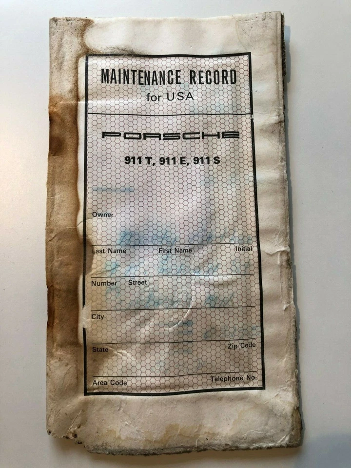 Porsche 911 Maintenance record for USA Service/Scheckheft 1972 VIN 9113110185 - Bild 1 von 4