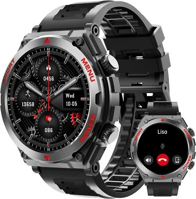 Military Smart Watch for Men with Answer/Make Call HR for Google Pixel 7 Pro - Image 1 of 4