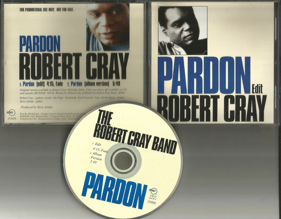 ROBERT CRAY Pardon w/ RARE RADIO EDIT PROMO Radio DJ CD single 1999 MINT Foto 1 de 1