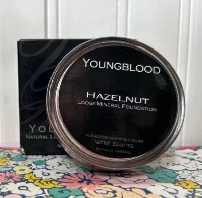 YOUNGBLOOD NATURAL MINERAL LOOSE FOUNDATION - HAZELNUT - 0.35 oz/10g - Image 1 of 2