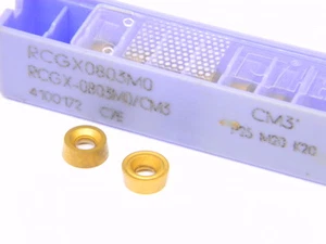 NEW SURPLUS 10PCS. HERTEL  RCGX 0803MO  GRADE: CM3  CARBIDE INSERTS - Picture 1 of 4