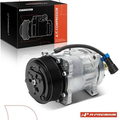 Nuevo compresor de aire acondicionado con 8 ranuras para Freightliner FL50 FC70 FS65 MB60 MB70 SD7H15 Foto 1 de 4