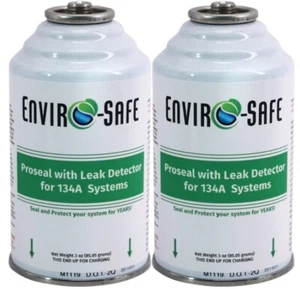 R 134a Leak Sealant, Pro Seal, Stop Leak w/ R 134a Leak Detector Dye - 2 Cans - Picture 1 of 6