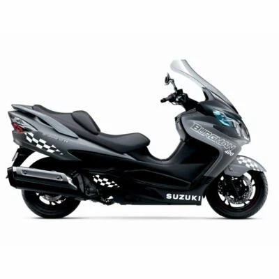 BRIXIAMOTO 10 ADESIVI GRAFICA CARENA BIANCO PER SUZUKI 400 AN BURGMAN 2006-2013