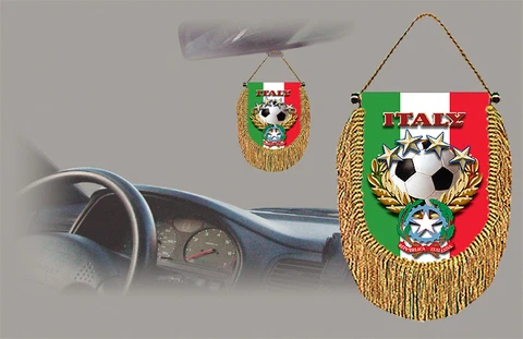 ITALY SOCCER FLAG CAR MINI BANNER, PENNANT Cover