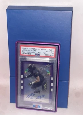 Tarjeta de novato Micah Parsons 2018 Leaf Packers RC SSP # 1/20 PSA Gem 💎 10 Pop 1 Foto 1 de 4