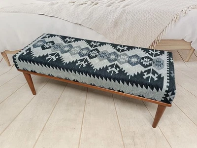 Ottoman bench, Entryway bench, Handmade furniture, Farmhouse bench, Gossip bench - Image 1 of 4