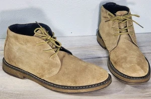 JOSEPH ABBOUD Dress Shoes Brown Suede Leather Ankle Boots Chukka Footware 10.5 - Picture 1 of 12