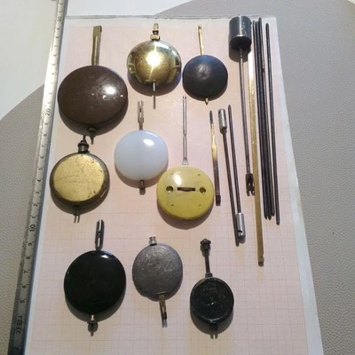 Konvolut Pendel u. Pendelstangen für Tischuhren Uhr Uhrmachernachlass Uhrmacher - Bild 1 von 4