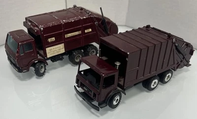  lote de 2, de colección. Camión de basura, Alemania Occidental, fundido a presión, algunos daños Foto 1 de 4