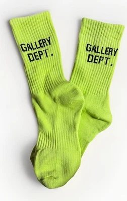 Gallery Dept Socks - Neon Yellow - Very Comfortable Unisex Adults - Image 1 of 2