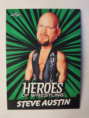 2023 Leaf Heroes of Wrestling #B-9 STEVE AUSTIN GREEN PARALLEL - Image 1 of 2