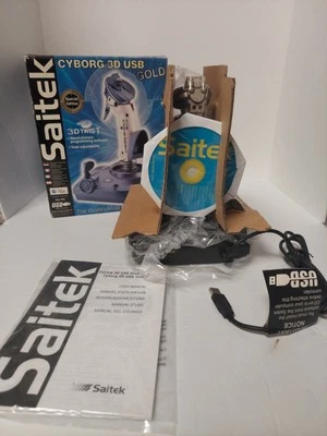 Saitek Cyborg 3D Gold USB PC/Mac Flight Stick Joystick Controller - NEW OPEN BOX - Image 1 of 4