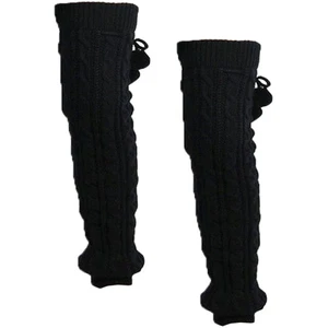 Warm Foot Sock Miss Woolen Knit Leg Warmers Winter Socks for Women - Imagen 1 de 12