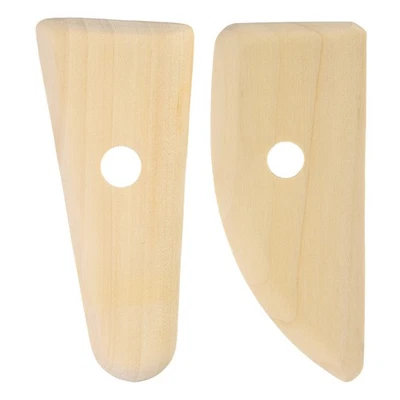 2pcs Pottery Ribs 11.7cm 12cm Wooden Clay Ceramic Sculpting Tool Foto 1 de 4