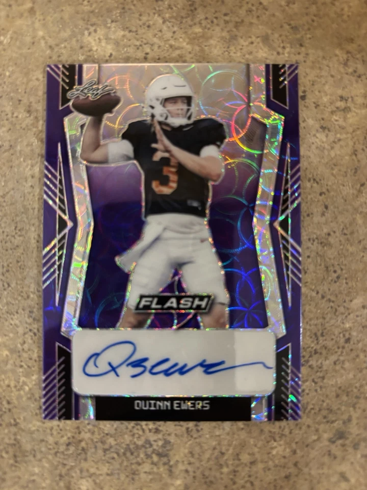 2022 Leaf Flash Quinn Ewers Auto Purple Circles #BA-QE1  4/15 (AU, RC) - Image 1 of 2