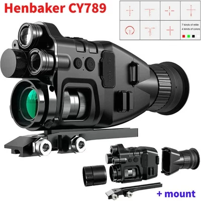Henbaker CY789 Infrared Night Vision Scope 940nm 24x30 Wifi Camera Monocular LOT - Image 1 of 4