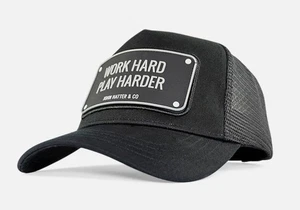 John Hatter & CO Work Hard Play Harder Rubber Plate Edition Cap - Picture 1 of 4