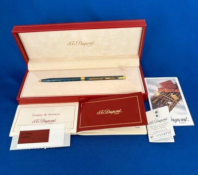 Корпус шариковой ручки S.T.Dupont синий зеленый - Изображение 1 из 4