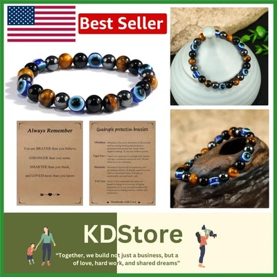 Pulsera Triple Guard para hombre de curación del mal de ojo Foto 1 de 4