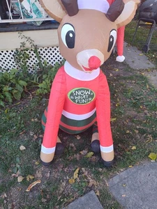 4.5' Christmas Inflatable Rudolph The Red Nosed Reindeer Airblown LED'S New 2021 - Picture 1 of 9
