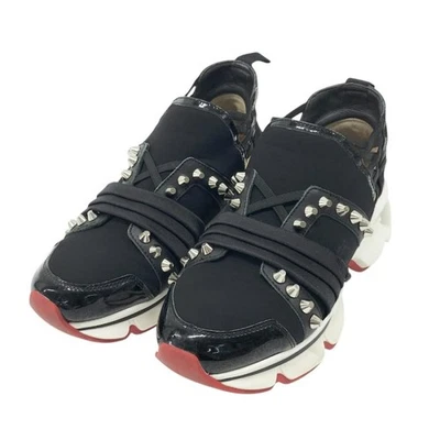 Sneakers Christian Louboutin nere in pelle con borchie a rete EU35,5 US5,5 JP... - Immagine 1 di 4