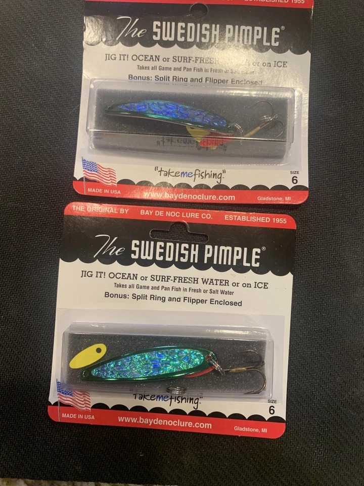 Lote de 2 SEÑUELOS SUECOS GRANO TALLA 6 HIELO VERDE Foto 1 de 1