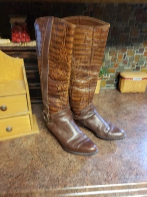 Botas de cuero bandolino vintage - media pantorrilla - talla 6 Foto 1 de 3
