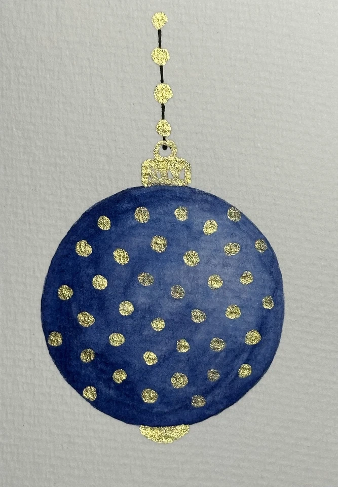 ACEO Original Christmas Ornament Watercolor Mini Painting By BGauthier - Image 1 of 1