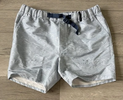 Helly Hansen Shorts Mens Large Blue Belted Elastic Waist Waves Swim Trunks UPF50 - Image 1 of 4