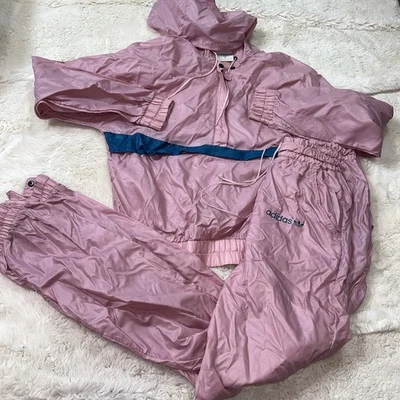 Chándal Adidas Rompevientos Rosa Años 70 De Colección - Talla S Conjunto Raro Foto 1 de 4