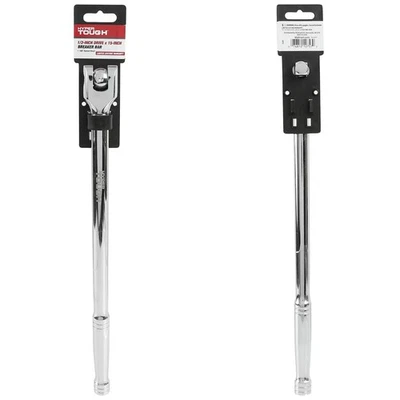 🧩Hyper Tough | 15-Inch 1/2-Inch Rust Resistant Breaker Bar with Rotating Head - Image 1 of 3