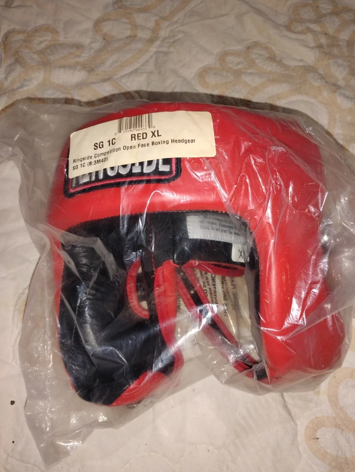 Ringside Competition Open Face Boxing Headgear - Size XL USA Boxing Approved Red - Image 1 of 3