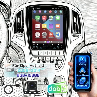 9.7" Android15 Carplay Autoradio 6+128GB GPS Navi WiFi für Opel Astra J ECO DAB+ - Bild 1 von 4