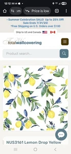Lemon Drop Peel And Stick  Wallpaper Wallpops Vinyl Removable Yellow Nus3161 - Picture 1 of 6