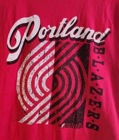 Portland Trail Blazers Shirt Mens Medium Adult Red Basketball Mitchell and Ness Cover