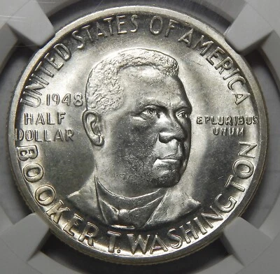 1948-S NGC MS67 BOOKER T. WASHINGTON HALF DOLLAR SILVER COMMEMORATIVE - Image 1 of 4