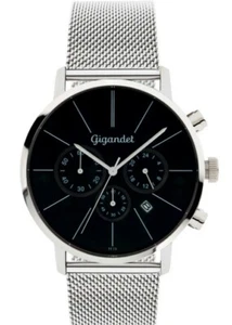 Uhr Armbanduhr Herrenuhr Gigandet G32-006 Schwarz Silber Metallband UVP 189 € - Bild 1 von 3