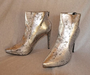 Shoedazzle Scene "Nykia" silver hi-heel booties - Size 11 ,5" heel 1" plat - New - Picture 1 of 9
