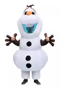Inflatable Olaf Costume Adult Size Men Women Blow Up Snowman Fancy Dress - Picture 1 of 6