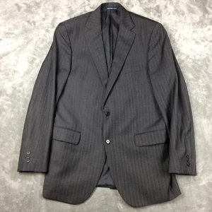 Loro Piana Coppley Mens Sport Coat Blazer Grey Stripe Wool 40 XT Made in Canada - Imagen 1 de 16