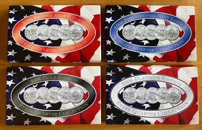 2006 US MINT STATE QUARTER COLLECTION SET PHILADELPHIA DENVER PLATINUM GOLD - Image 1 of 2