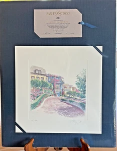 SAN FRANCISCO Lombard Street Print Kathleen Chaney Fritz FIRMATO NUMERATO 12x12 - Foto 1 di 19