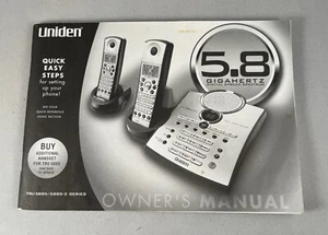 Uniden Phone 5.8 Gigahertz TRU 5885 5885-2 Series Manual ONLY - Zdjęcie 1 z 2