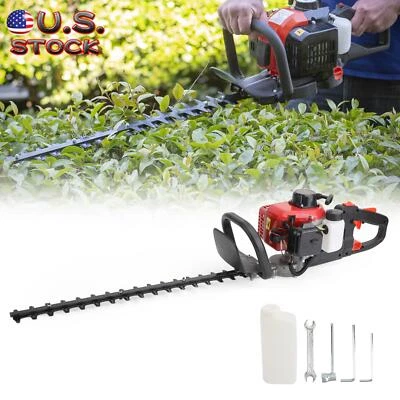 26cc 2 Cycle Gas Powered Hedge Trimmer Double Sided Blade 24Inch Recoil Gasoline - Image 1 of 4