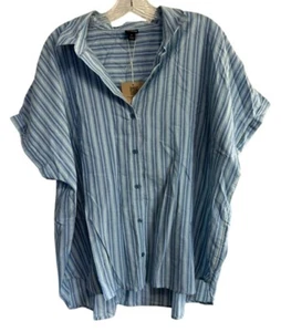 Patagonia Lightweight A/C Shirt 52960 Good Times Steam Blue Stripe Damen XL - Bild 1 von 7